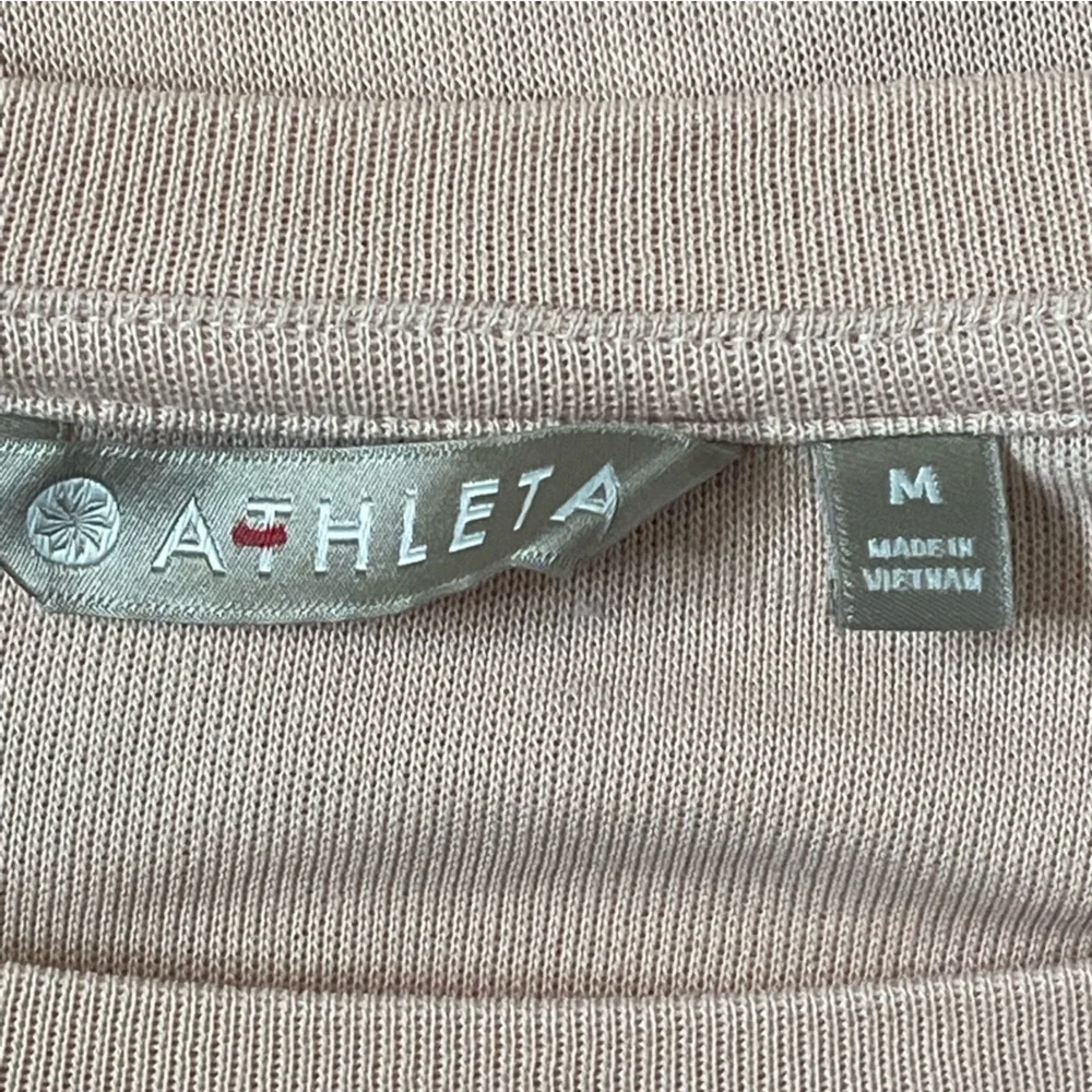 Athleta Serenity Criss Cross Sweatshirt in Soft Pink Sz M - Picture 9 of 12